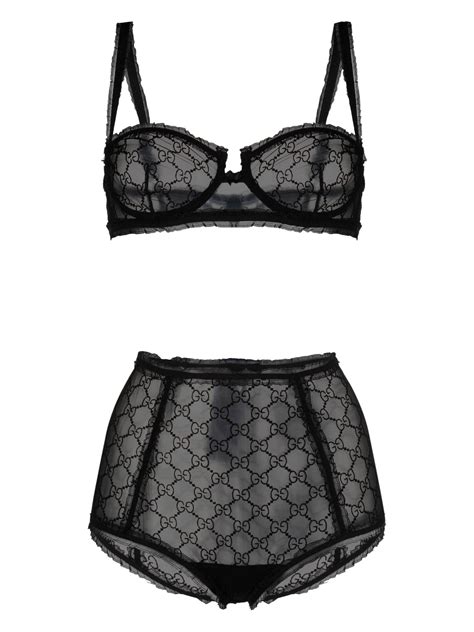 gucci monogram mesh lingerie set|gucci bras.